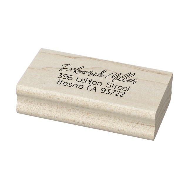 Elegantly Addressing Script Name Rubber Stamp (Stamp)
