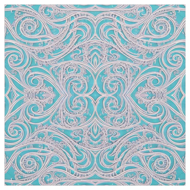 Elegantly Beautiful Symmetrical Swirls Fabric (Swatch)