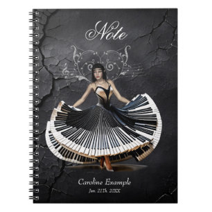 Elegantly dancing woman  notebook