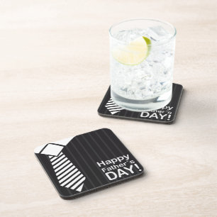 Elegantly Dressed Bringing Happy Fathers Day Wish Coaster