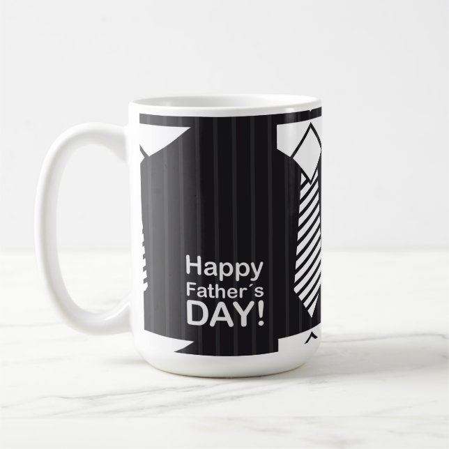 Elegantly Dressed Bringing Happy Fathers Day Wish  Coffee Mug (Left)