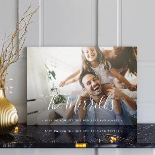 Elegantly Penned   Happy New Year Photo Card