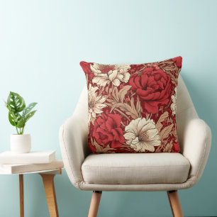 Elegantly Simple French Red Cottage  Cushion