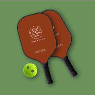 Elegantly Simple Logo Terracotta Personal Pickleball Paddle