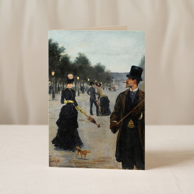 Élégants Wandering in Paris | Louis Abel-Truchet Card (Creator Uploaded)