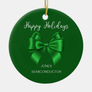 Elegatn Happy Holidays Ceramic Ornament