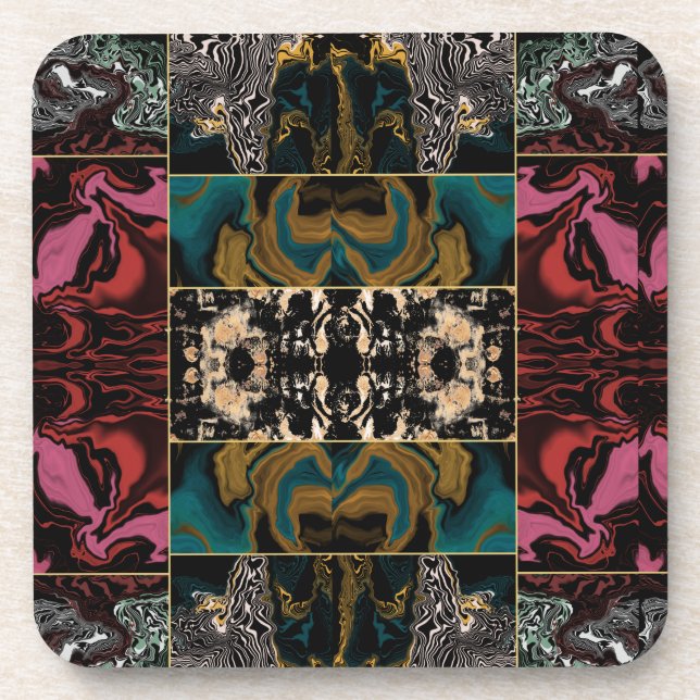 Elegent Abstract MARBLE Pattern Coaster (Front)