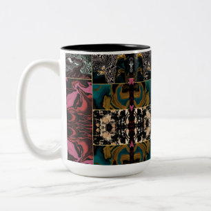 Elegent Abstract MARBLE Pattern Two-Tone Coffee Mug