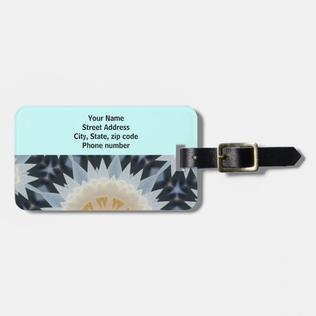Elegent Fractal Luggage Tag (Front Horizontal)