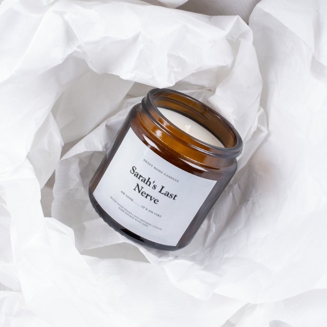 Elegent Last Nerve Candle Label Square Sticker (Creator Uploaded)