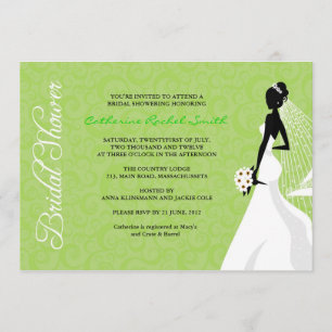 Elegent Silhouette Bridal Shower Invitation
