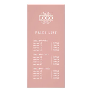 Elegent Simple Professional Logo Menu Price List