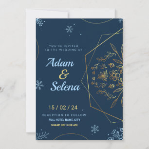Elegent winter wedding Invitation