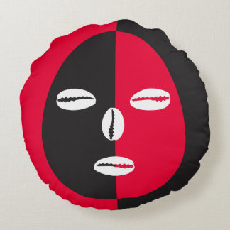 Eleggua 2 Face Round Cushion