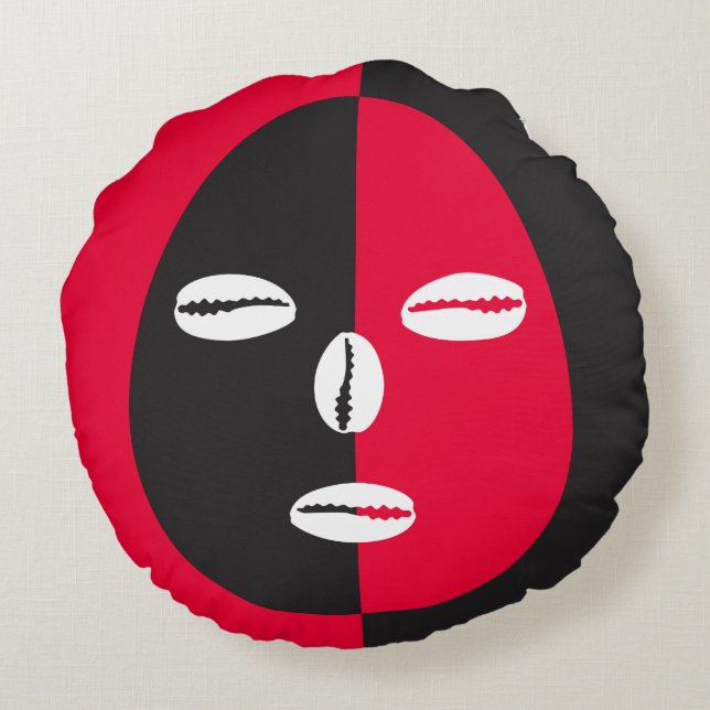 Eleggua 2 Face Round Cushion (Back)