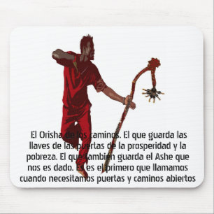 ELEGGUA DANCING BY LIZ LOZ MOUSE PAD