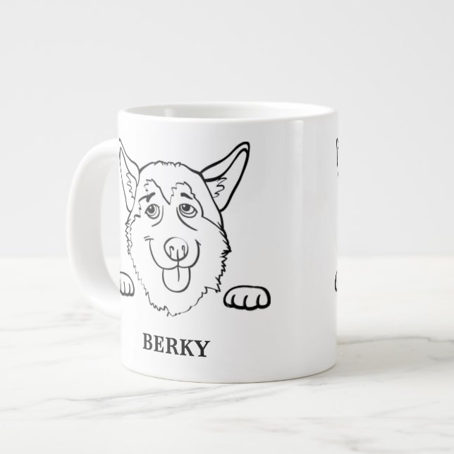 Elegnat Dog Breed Custom name Mug  (Front Left)