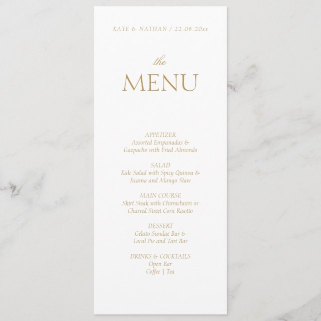 Elegnat Wedding Menu (Front)