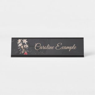 Elegy for a Fallen Song – Romantic Gothic Violin Desk Name Plate