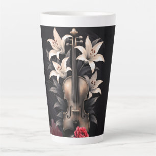 Elegy for a Fallen Song – Romantic Gothic Violin  Latte Mug