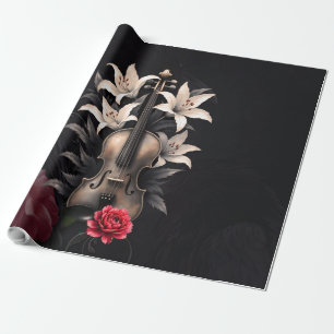 Elegy for a Fallen Song – Romantic Gothic Violin Wrapping Paper