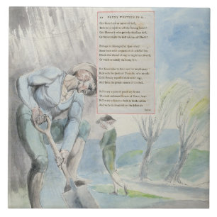 'Elegy written in a Counrty Church-Yard', design 1 Tile