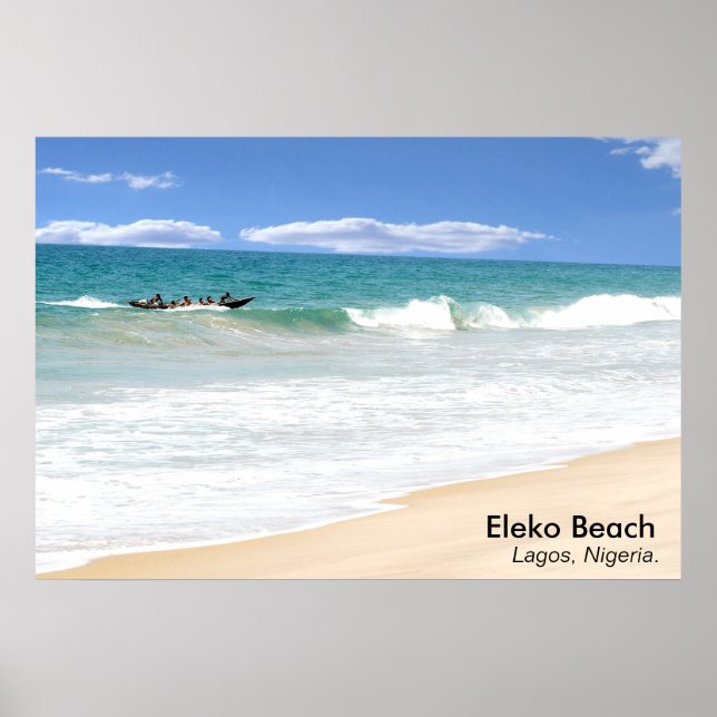 Eleko Beach, Lagos, Nigeria. Poster (Front)