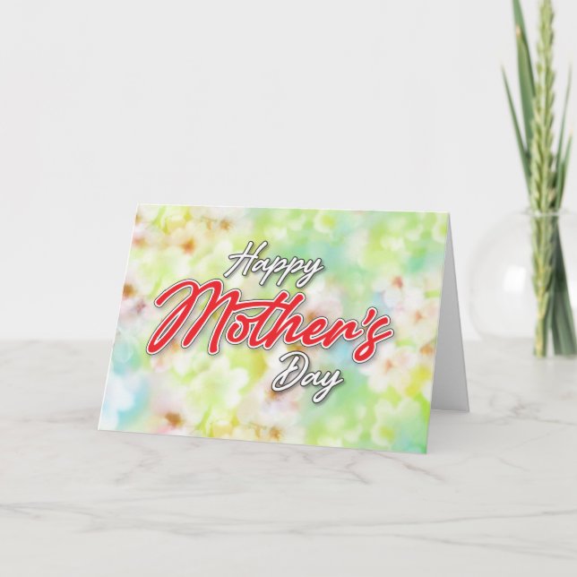 Elelgant Colourful Mother’s Day Design Card (Front)