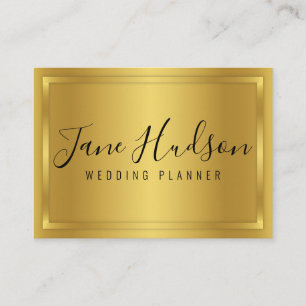 Elelgant Gold on Gold Minimalist Editable Business Card