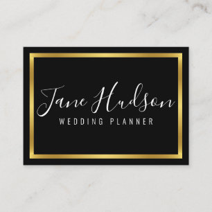 Elelgant Gold Simple Minimalist Editable Business Card