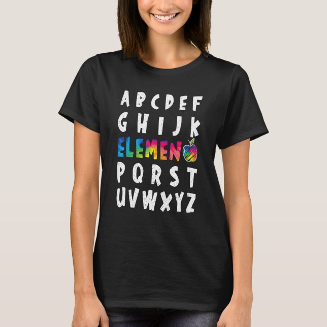 Elemeno Alphabet Kindergarten Preschool Teacher T-Shirt (Front)