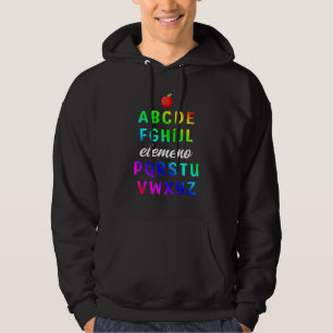 Elemeno Alphabet Preschool Kindergarten School Tea Hoodie