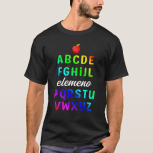 Elemeno Alphabet Preschool Kindergarten School Tea T-Shirt