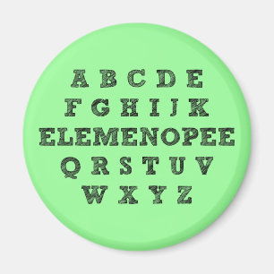 Elemenopee Alphabet Funny Fridge Magnet