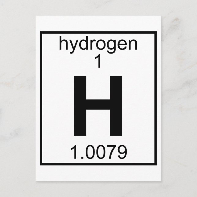 Element 001 - Hydrogen (Full) (t) Postcard (Front)
