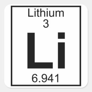 Element 003 - Li - Lithium (Full) Square Sticker