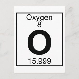 Element 008 - O - Oxygen (Full) Postcard