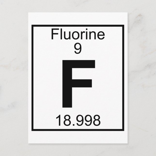 Element 009 - F - Fluorine (Full) Postcard (Front)