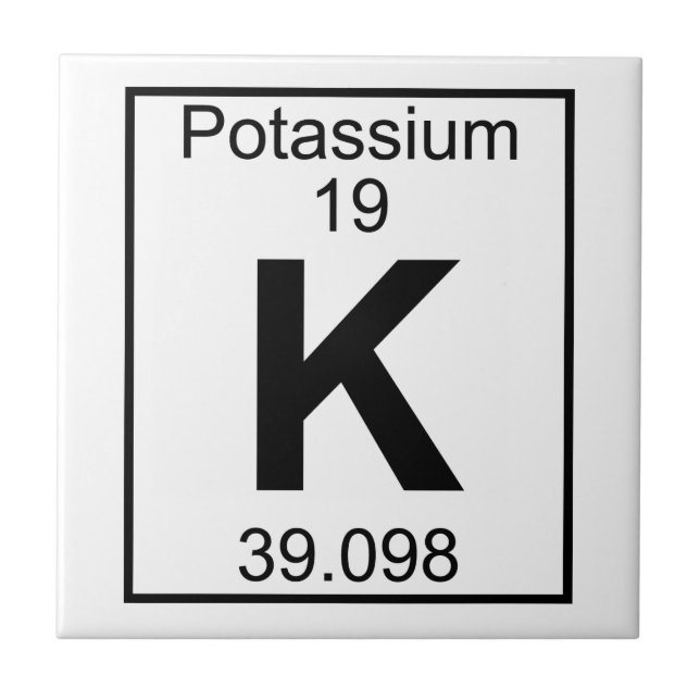 Element 019 - K - Potassium (Full) Ceramic Tile (Front)