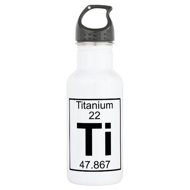 Element 022 - Ti - Titanium (Full) 532 Ml Water Bottle (Front)