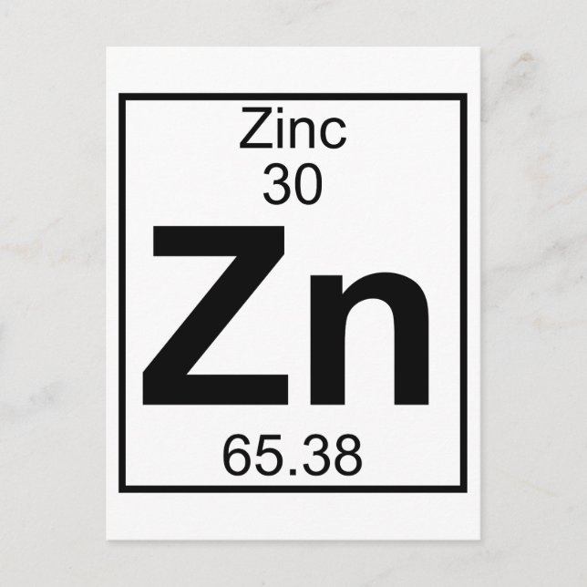 Element 030 - Zn - Zinc (Full) Postcard (Front)