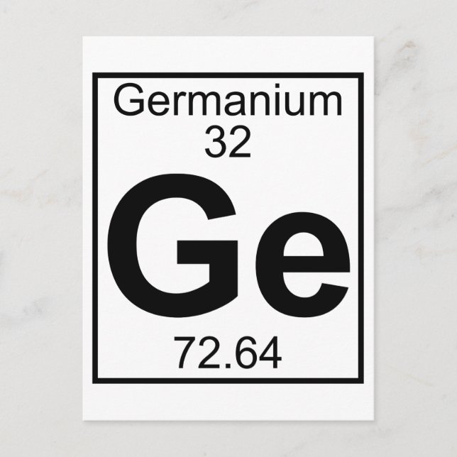 Element 032 - Ge - Germanium (Full) Postcard (Front)