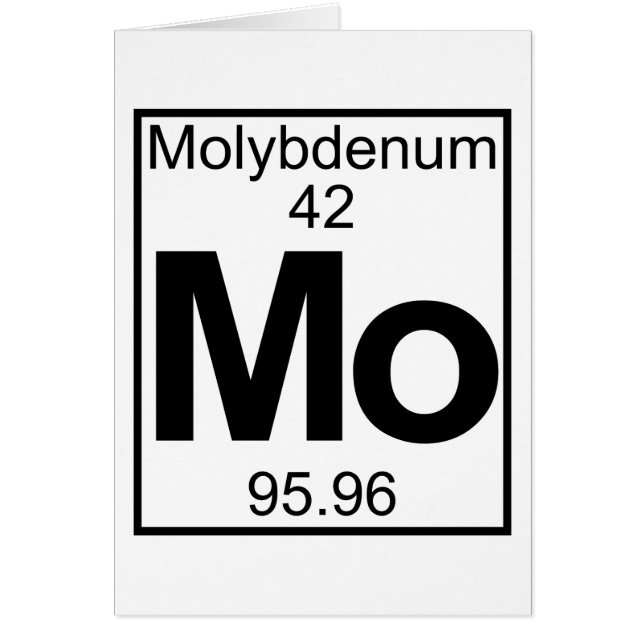 Element 042 - Mo - Molybdenum (Full) (Front)