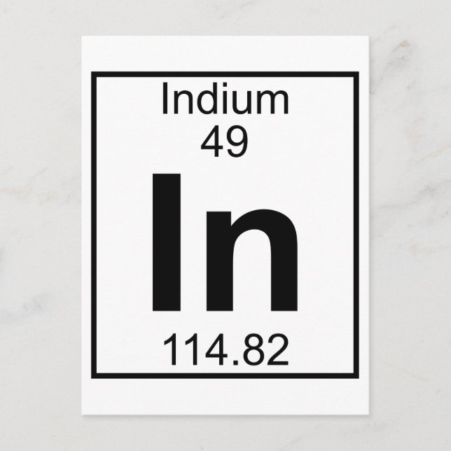 Element 049 - In - Indium (Full) Postcard (Front)