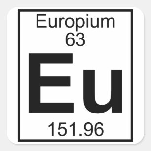 Element 063 - Eu - Europium (Full) Square Sticker