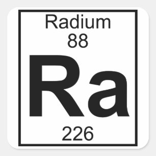 Element 088 - Ra - Radium (Full) Square Sticker