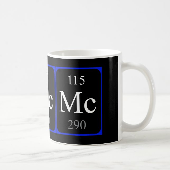 Element 115 mug - Moscovium black (Right)