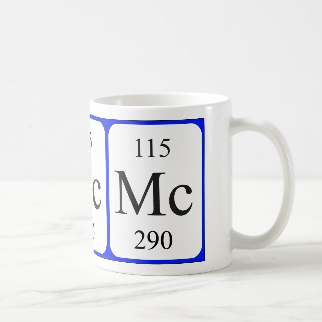 Element 115 white mug - Moscovium (Right)