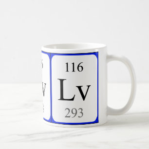 Element 116 white mug - Livermorium