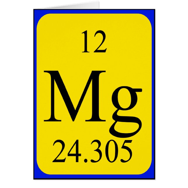 Element 12 card - Magnesium (Front)